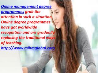 Online management degree programmes