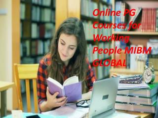 Online PG Courses for Working People in Noida