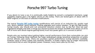 Porsche 997 turbo tuning