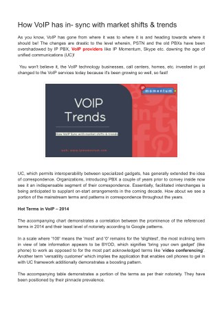 Know the most popular terms VoIP has in- sync with market shifts & trends