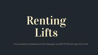 Renting Lifts