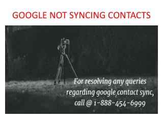 Google not syncing contacts