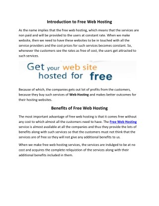 Free Web Hosting