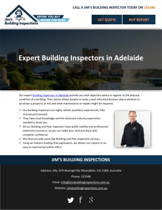 Expert Building Inspectors in Adelaide