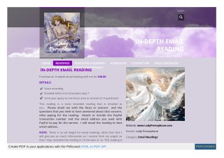 In-Depth Email Reading - Lady Persephone