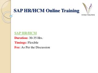 SAP HR HCM Course Content PPT