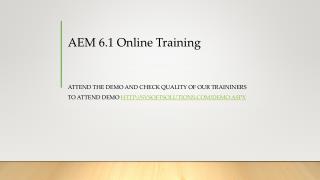 Best AEM 6.1 Online Training in USA, UK, Canada