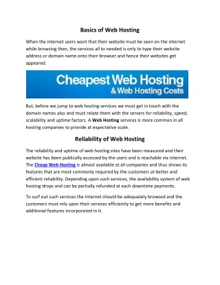 Cheap Web Hosting