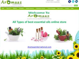 Certified Essential oils @ Aromaaz International