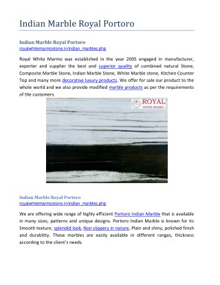 Indian Marble Royal Portoro