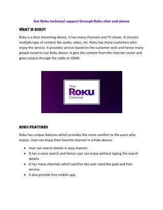 Get help through Roku device chat and phone support
