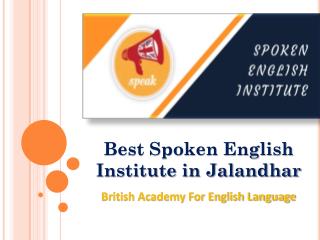 Best Spoken English Institute in Jalandhar