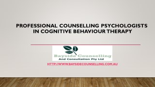 Counselling Psychologists | Cognitive Behaviour Therapy | Mental Health Frankston