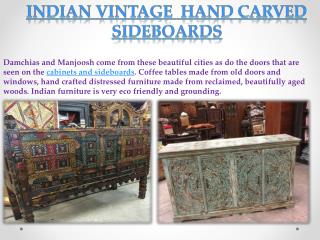 Indian Vintage Hand Carved Sideboards