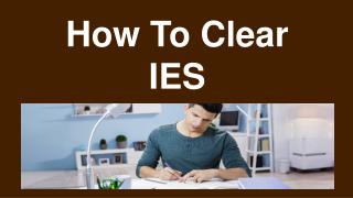 How To Clear IES