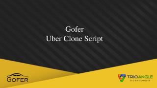 Uber Clone Script - Gofer | Trioangle