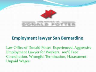Employment lawyer San Bernardino