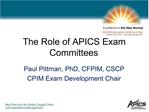 The Role of APICS Exam Committees