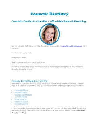 Cosmetic Dentistry