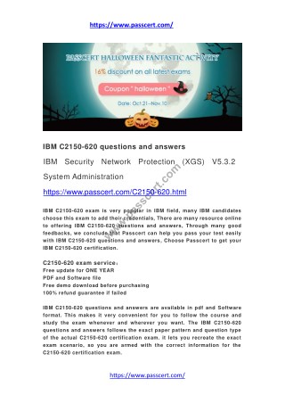 IBM C2150-620 questions and answers