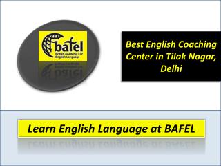 Best Spoken English Institute in Tilak Nagar