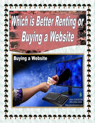 Which is Better Renting or Buying a Website