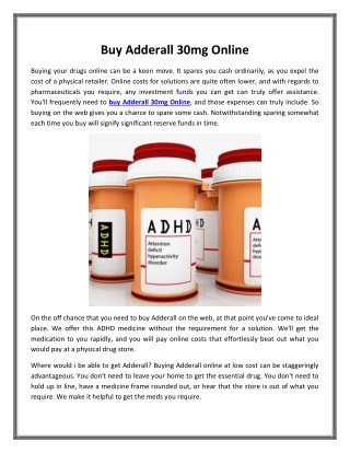 Buy Adderall 30mg Online