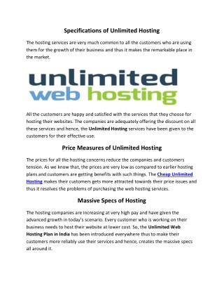 Cheap Unlimited Hosting