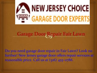 Garage door repair fair lawn