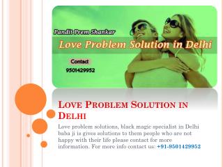 Love problem solution specialist tantrik - 91-9501429952
