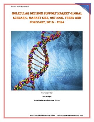Molecular Decision Support Market Size, Trends and Forecasts, 2015-2024: Variant Market Research