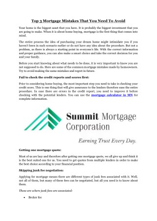 The Best Mortgage Company in MN
