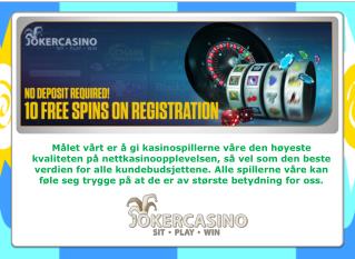 casino bonus, joker, norsk kasino