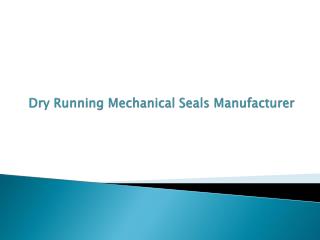 Dry Running Mechanical Seal Manufacturer