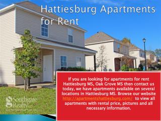 Apartments in Hattiesburg MS