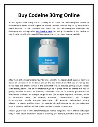 Buy Codeine 30mg Online