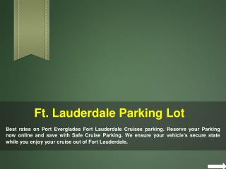 Ft Lauderdale Port Parking