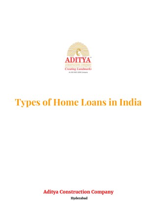 Types of Home Loans in India