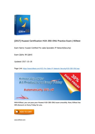 Valid HCS-Pre-Sales-IP Network（Security） H19-350-ENU Huawei Questions