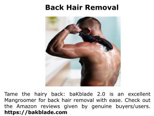 Back Hair Removal
