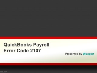 QuickBooks Payroll Error Code 2107