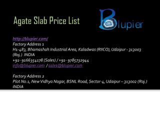 Agate Slab Price List