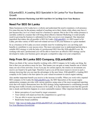 Leading SEO Specialist In Sri Lanka