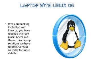 Laptop with Linux Os