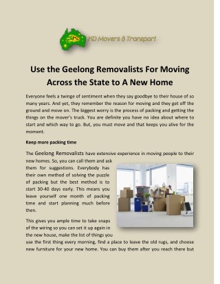 Geelong Removalists