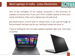 Latest Laptops In India at Best Price | Lotus Electronics