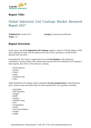 Global Industrial Coil Coatings Market Research Report 2017