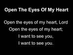 Open The Eyes Of My Heart