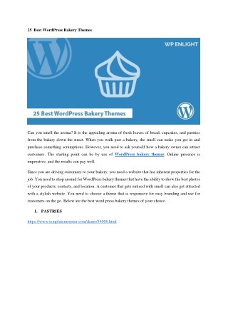 25 Best WordPress Bakery Themes