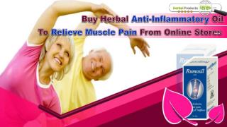 Buy Herbal Anti-Inflammatory Oil To Relieve Muscle Pain From Online Stores